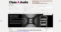 Desktop Screenshot of classaaudio.com.au